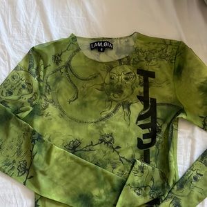 IAMGIA crescent mesh top